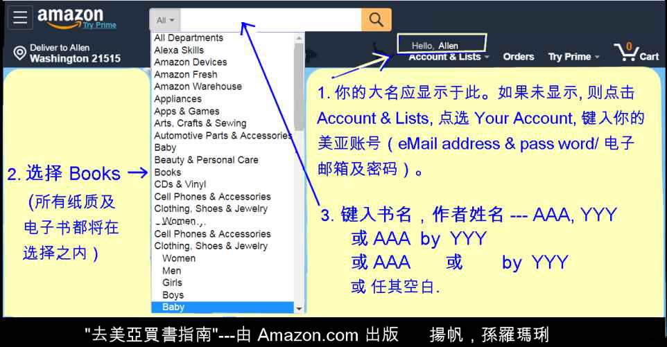 去美亚买书指南去美亚买书buy Books At Us Amazon By Yang Fan Marie Sun Alex Sun 扬帆孙罗玛琍 孙国强